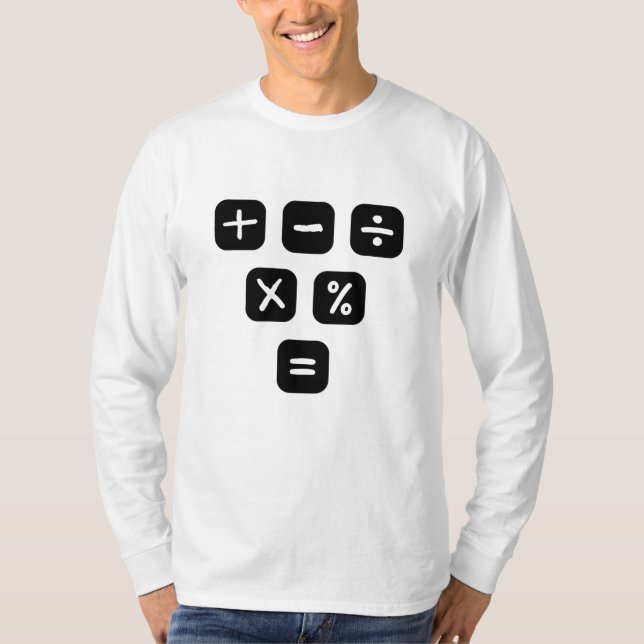Camiseta Sinais matemáticos dos símbolos matemáticos (Frente)