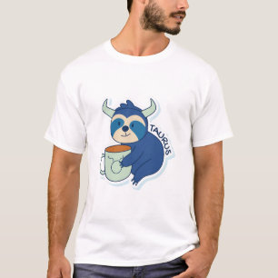 CAMISETA SINAIS ZODIÁTICOS COM ALTURAS E TAURO DE CAFÉ