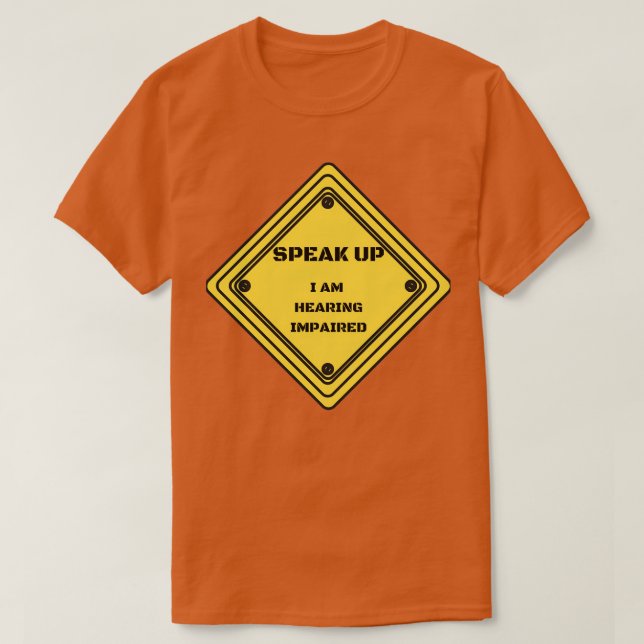 Camiseta Sinal 1 com defeito de audição (Frente do Design)