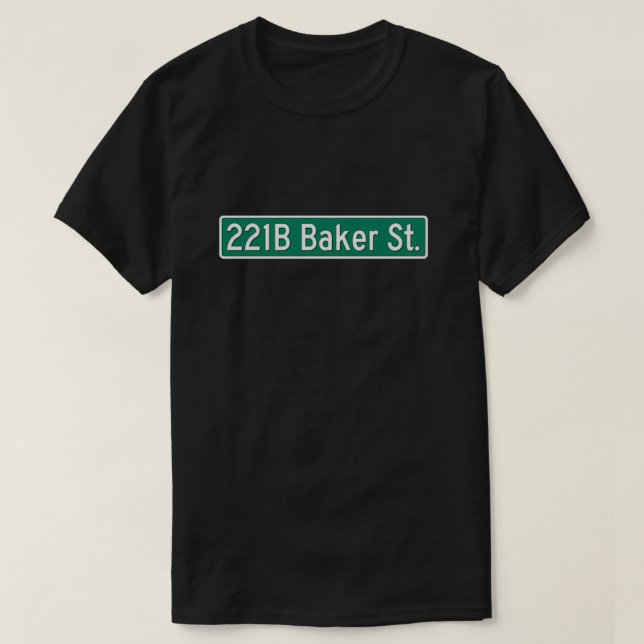 Camiseta Sinal 221B Baker Street (Frente do Design)