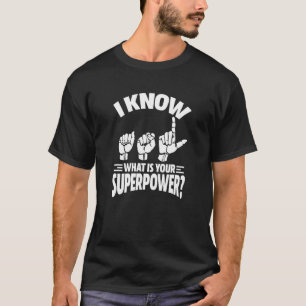 Camiseta Sinal americano Asl - Sinal de dedo