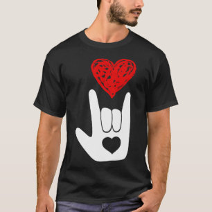 Camiseta Sinal Americano Sinal de Amor Sinal de Mão Sinal A