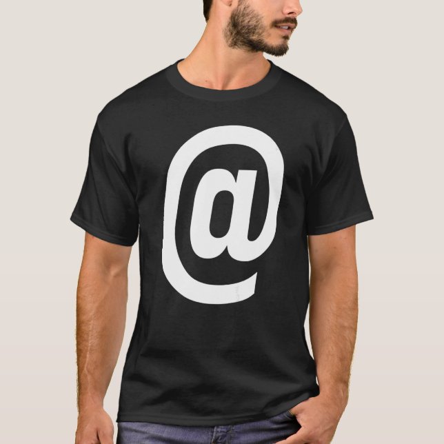 CAMISETA SINAL AT @ SÍMBOLO MARCA DE PUNTURAÇÃO (Frente)
