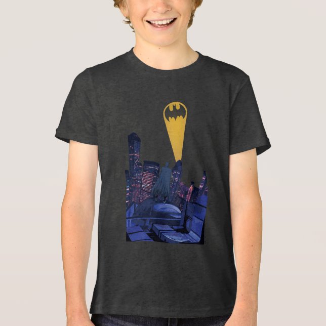 Camiseta Sinal Bat Sobre Gotham (Frente)
