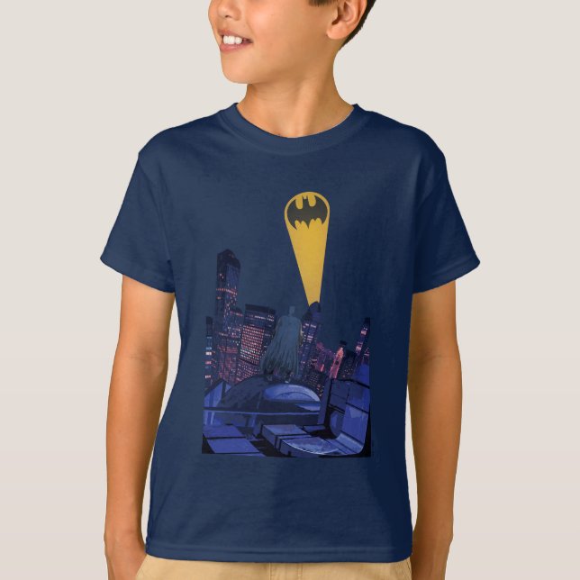 Camiseta Sinal Bat Sobre Gotham (Frente)