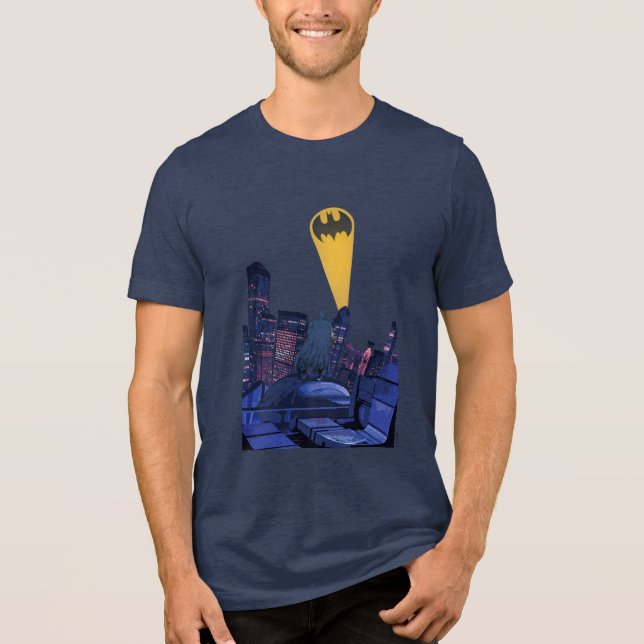 Camiseta Sinal Bat Sobre Gotham (Frente)