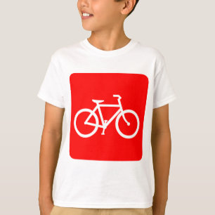 Camiseta Sinal da bicicleta - vermelho