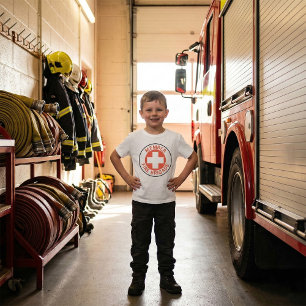 Camiseta Sinal da Brigada de Incêndio dos Bombeiros Cruz Ve