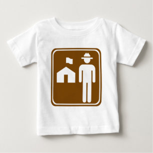 Camiseta Sinal da estrada da estação da guarda florestal