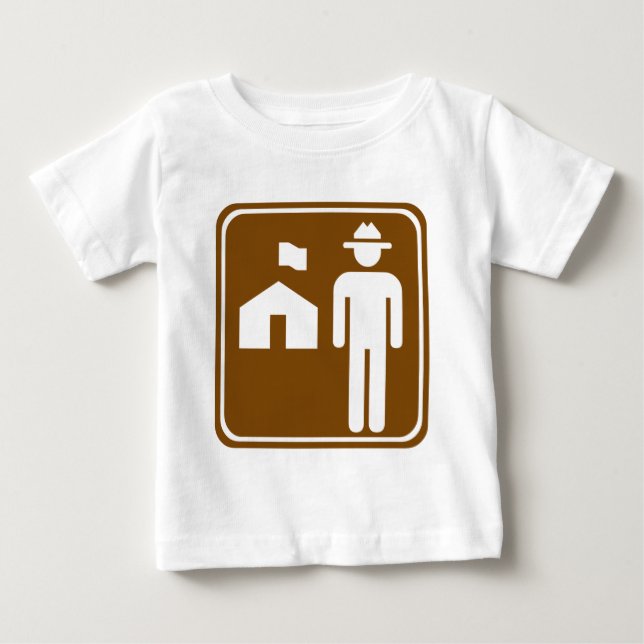 Camiseta Sinal da estrada da estação da guarda florestal (Frente)