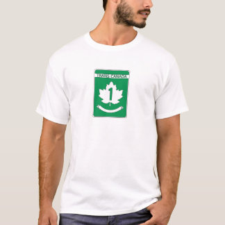 Camiseta Sinal da estrada do transporte Canadá