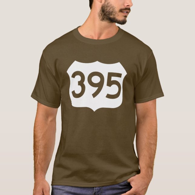 Camiseta Sinal da rota 395 dos E.U. (Frente)