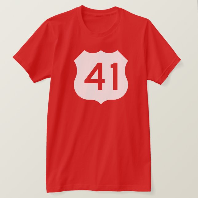 Camiseta Sinal da rota 41 dos E.U. (Frente do Design)