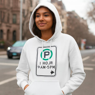 Camiseta Sinal De 1 Hora De Estacionamento Para Zonas De Es