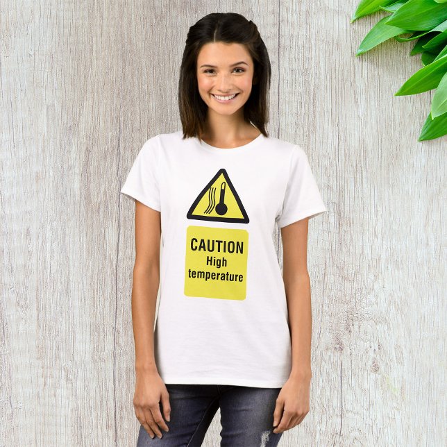 Camiseta Sinal de Alerta de Alta Temperatura Cuidado (Criador carregado)