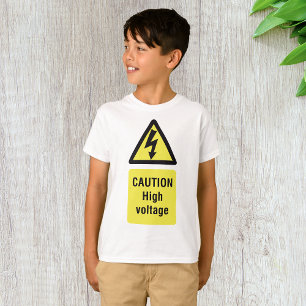 Camiseta Sinal de Alerta de Alta Tensão