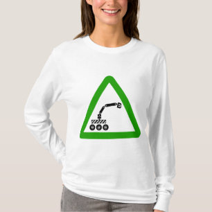 Camiseta Sinal de Alerta de Cruzamento de Robô