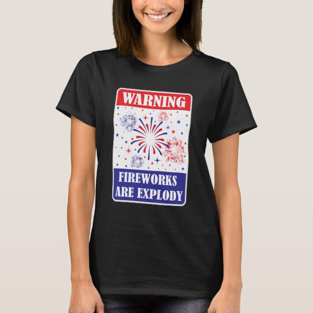 Camiseta Sinal de Alerta de Fogos de Artifício (Frente)