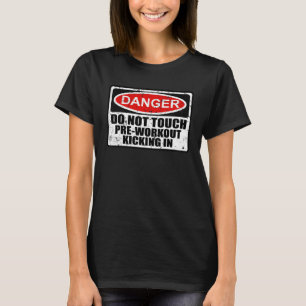 Camiseta Sinal de Alerta de Perigo Pré Treino Em Ação Fitne