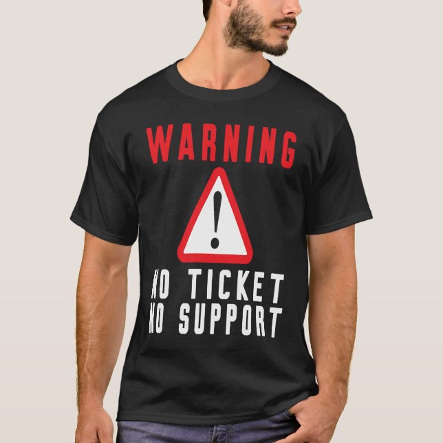 Camiseta Sinal de Alerta de Tecnologia Divertida Atendiment (Frente)