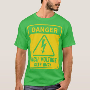Camiseta Sinal de Alta Tensão de Perigo