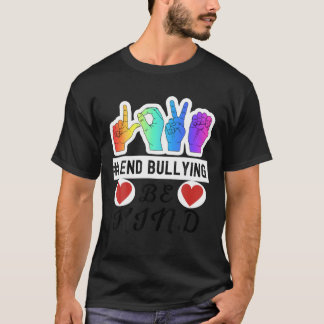 Camiseta Sinal de Amor Anti-Bullying 2021, Dia da Unidade -
