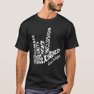 Camiseta Sinal de Amor Anti-Bullying 2021, Dia da Unidade -