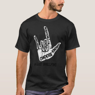 Camiseta Sinal de Amor Anti-Bullying, L, Dia da Unidade