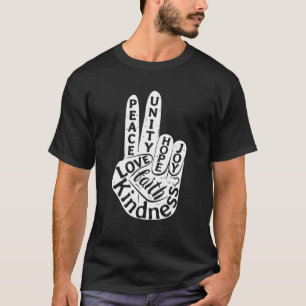 Camiseta Sinal de Amor Contra Bullying do Dia da Unidade La