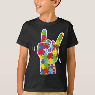 Camiseta Sinal de Amor em Língua de Sinais Mês de Conscient