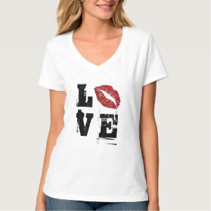 Camiseta Sinal de AMOR Lábios vermelhos - Teto do Dia de os