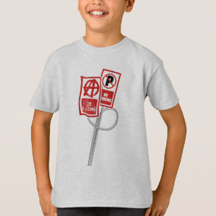 Camiseta sinal de anarquia de estacionamento proibido