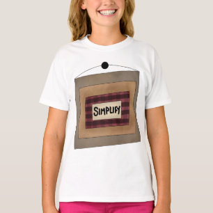 Camiseta Sinal de Arte Verbal Minimalista Rústica Simplific