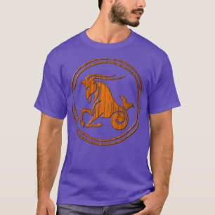 Camiseta Sinal de Astrologia do Capricórnio Zodiac Sea Goat