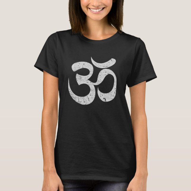 Camiseta Sinal de Aum Sinal de Om Meditação de Yoga Espirit (Frente)