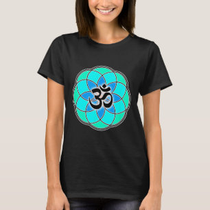 Camiseta Sinal de Aum Yoga Meditação Semente da Vida Flor d