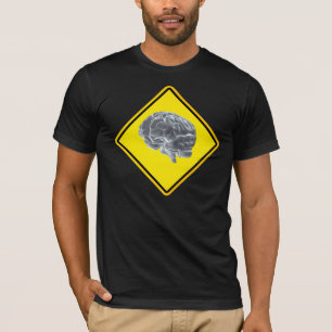 Camiseta sinal de aviso cerebral