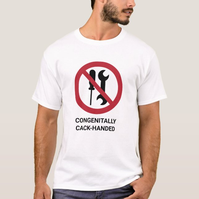 Camiseta Sinal de aviso CONGENITALMENTE FANTÁSTICO (Frente)