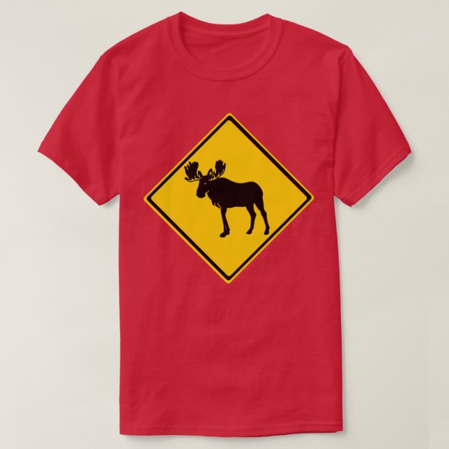 Camiseta Sinal de aviso de alce (Frente do Design)