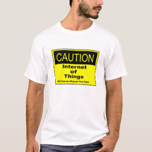 Camiseta Sinal de Aviso de Caução IoT da Internet das Coisa