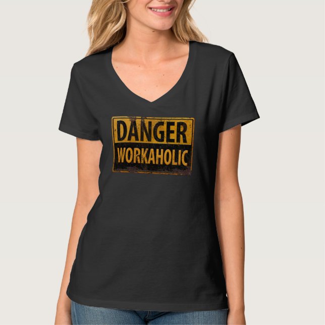 Camiseta Sinal de aviso de perigo de ferrugem de metais per (Frente)