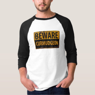 Camiseta Sinal de aviso de perigo de metal enferrujado de B