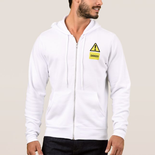 Camiseta Sinal de Aviso de Perigo Triângulo Amarelo Exclama (Frente)