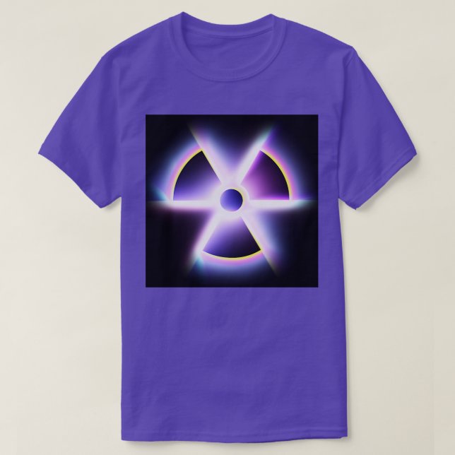 Camiseta Sinal de aviso de radiação F0034606 (Frente do Design)
