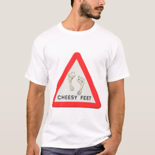Camiseta Sinal de aviso dos pés de queijo