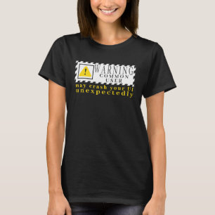 Camiseta Sinal de Aviso Técnico Divertido Usuário Comum pod