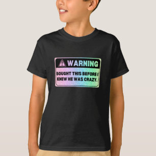 Camiseta Sinal de Aviso Versão Colorida Comprado Antes de E