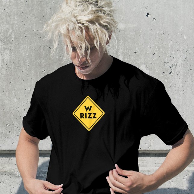 Camiseta Sinal de aviso W rizz Meme Citação Engraçada (Criador carregado)