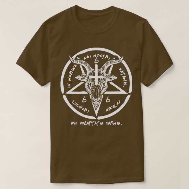 Camiseta Sinal De Baphomet Da Satã Do Occulto (Frente do Design)