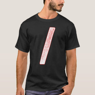 Camiseta Sinal de barra Caracteres alfabéticos - barra inic